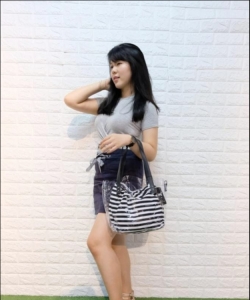 Selempang cewek  - Tas Mika Garis